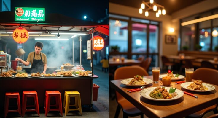 street food vs restaurant food in malaysia